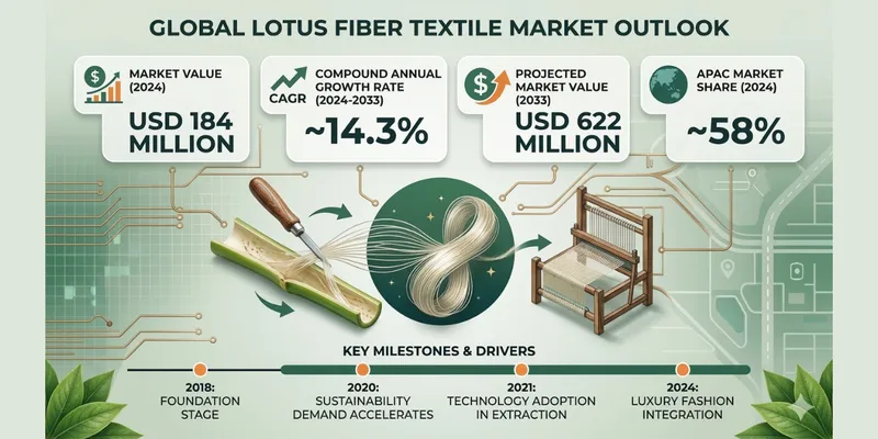 Global Lotus Fiber Textile Market: $184M in 2024 to Over $622M by 2033 (14.3% CAGR)
